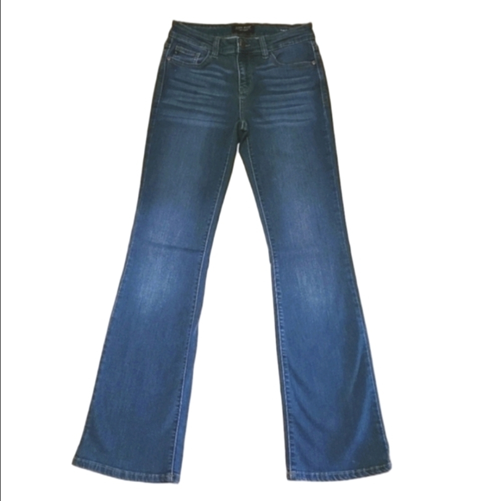 Judy Blue Bootcut Jeans Mid Rise Dark Wash Stretch Denim Straight Leg Flare 5/27